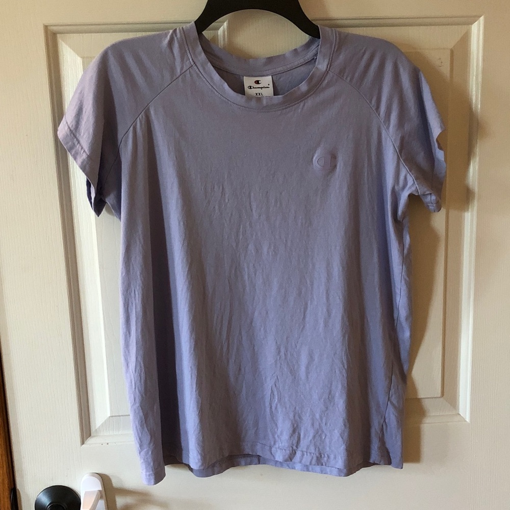 Champion Lavender Short Sleeve Logo Tee
